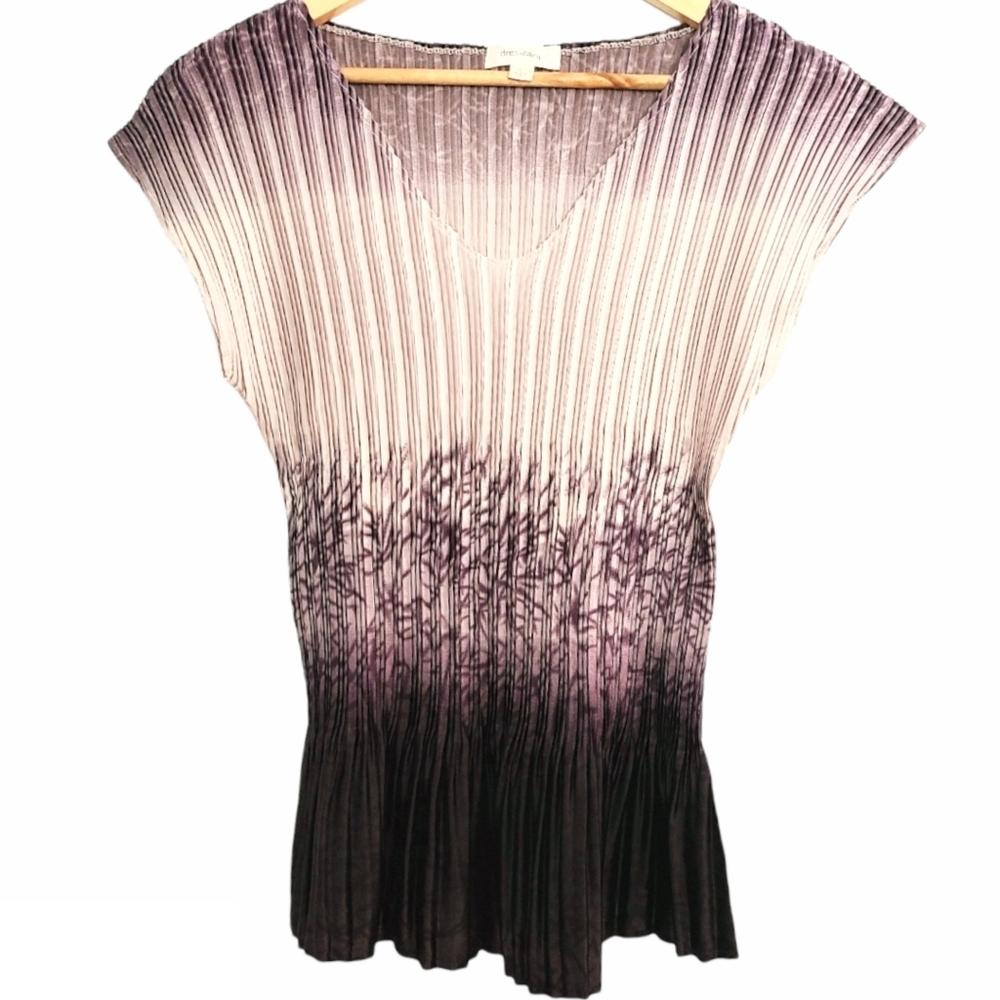 PURPLE OMBRE SATIN TOP - LARGE